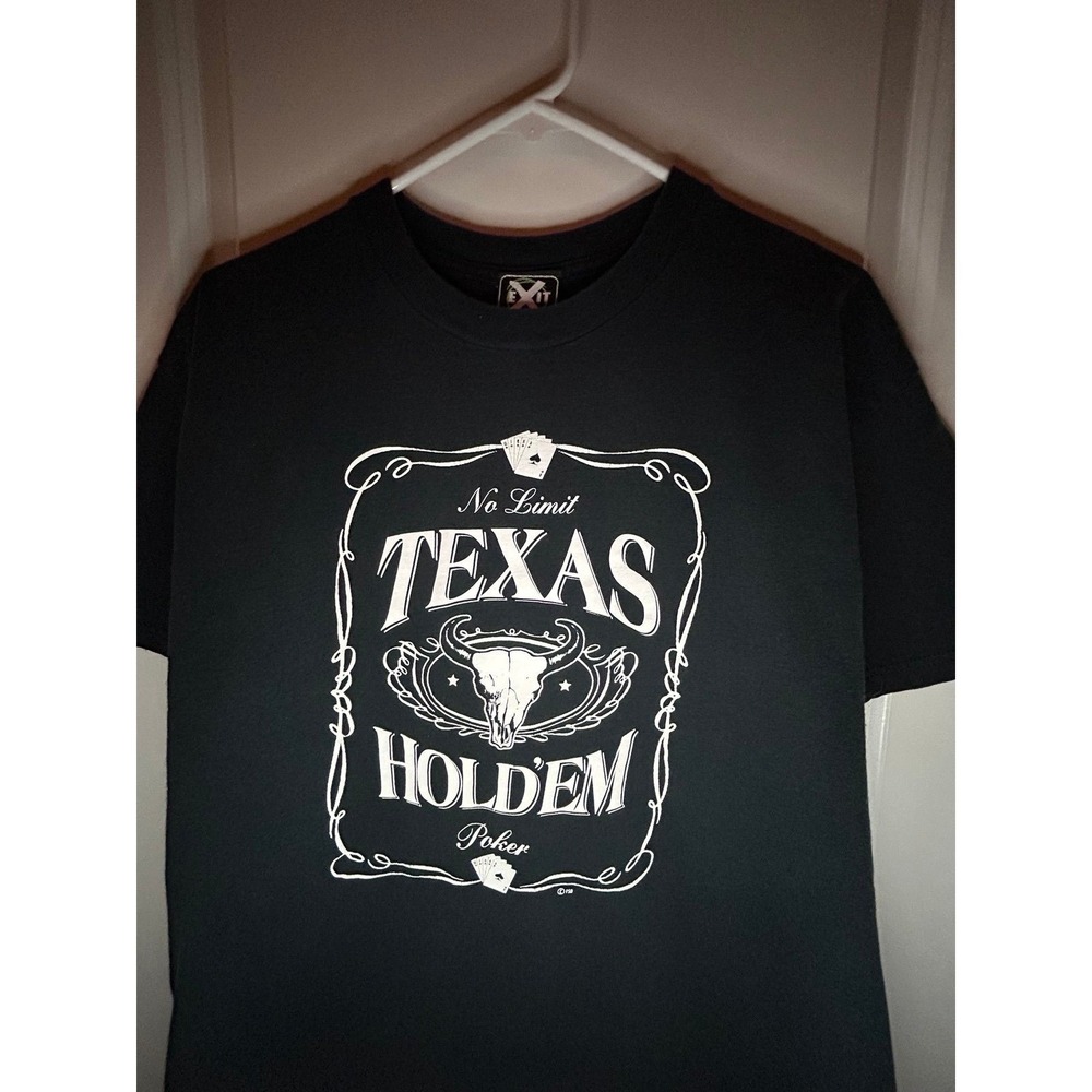 Vintage Y2k "No‎ Limit Texas Holdem Poker" Big Graphic T-Shirt Mens Large - Picture 11 of 11